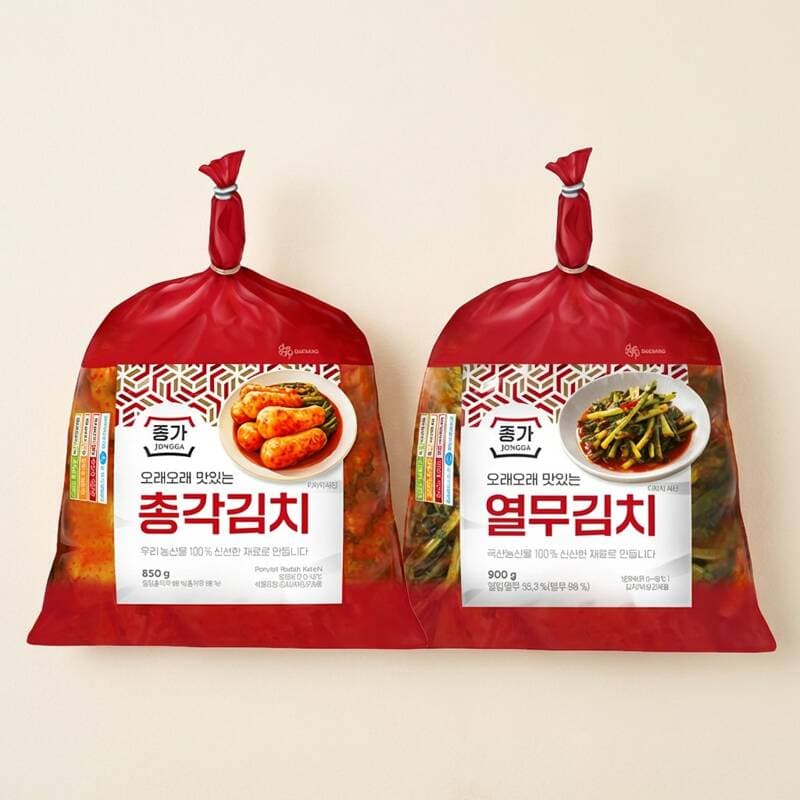 종가 총각김치 + 열무김치 세트