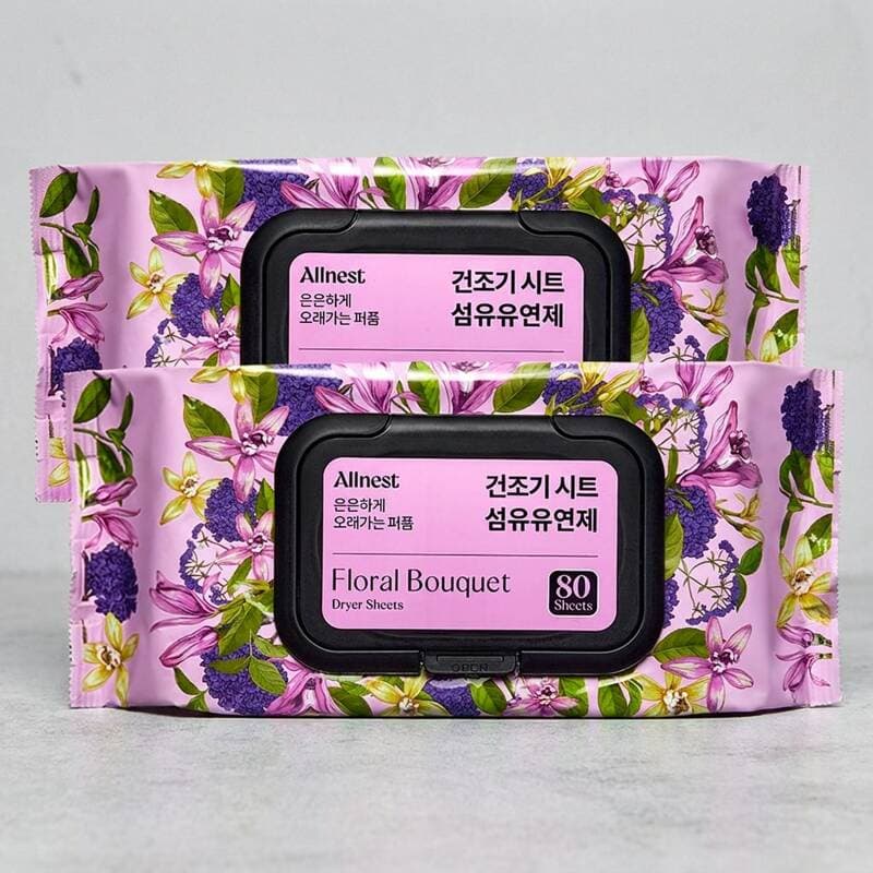 올네스트 Perfume Dryer Sheets Floral Bouquet 80ct x 2