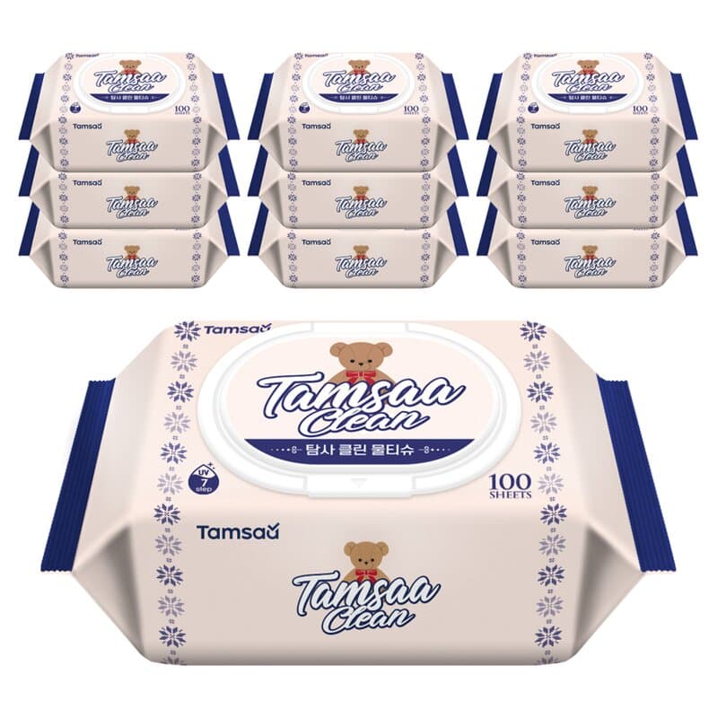 Tamsa Clean Thick Water Wipes with Cap Type