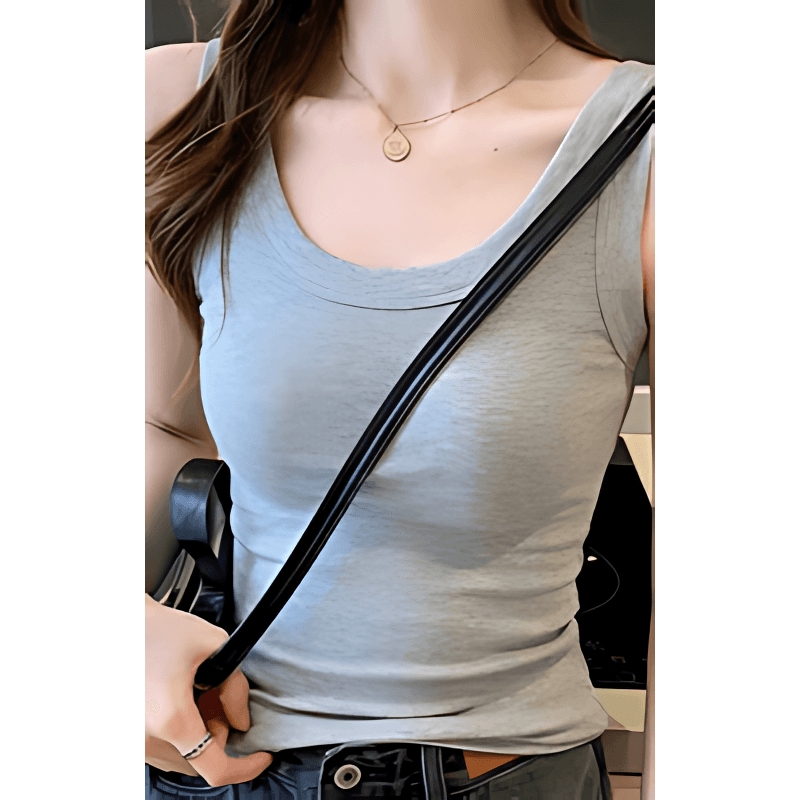 Daygreen Ribbed Sleeveless Tee 3-Pack (Black/Gray/White)