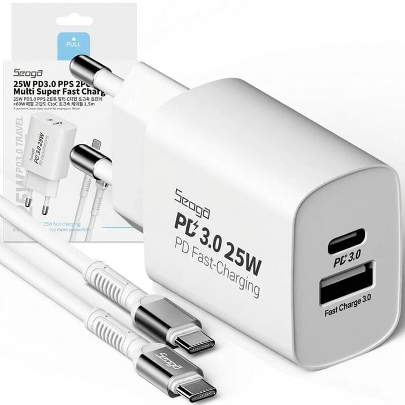 Seoga 25W PD3.0 2-Port Fast Charger SG-PDC2500A