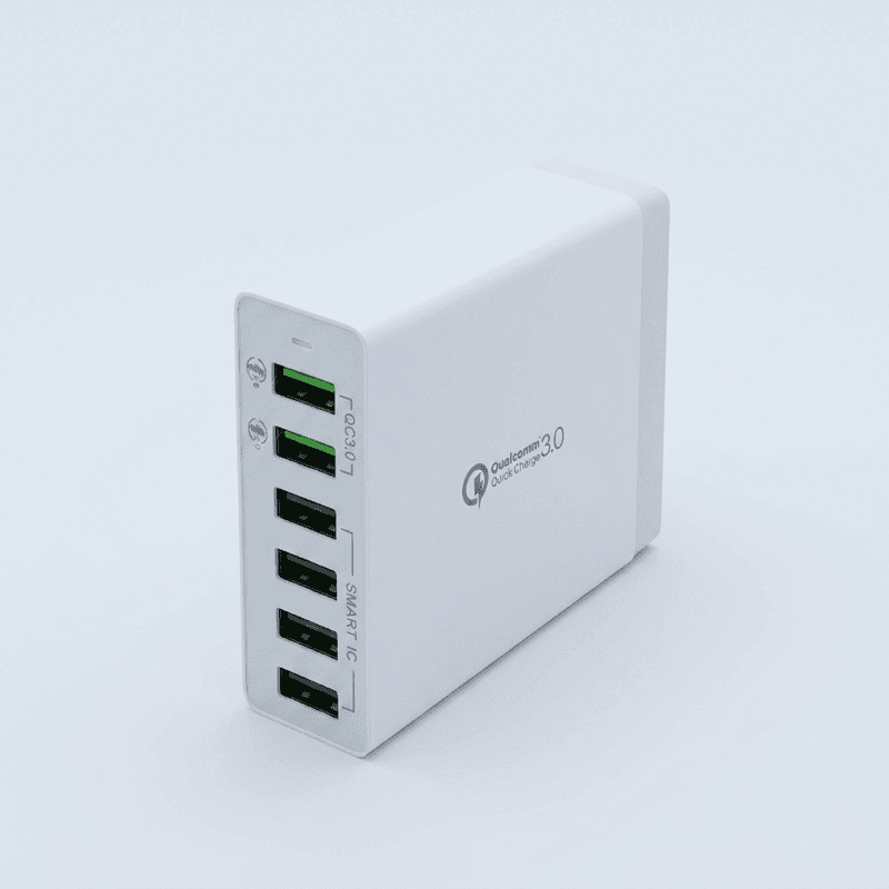 Snap 6-Port USB Fast Charger (White)