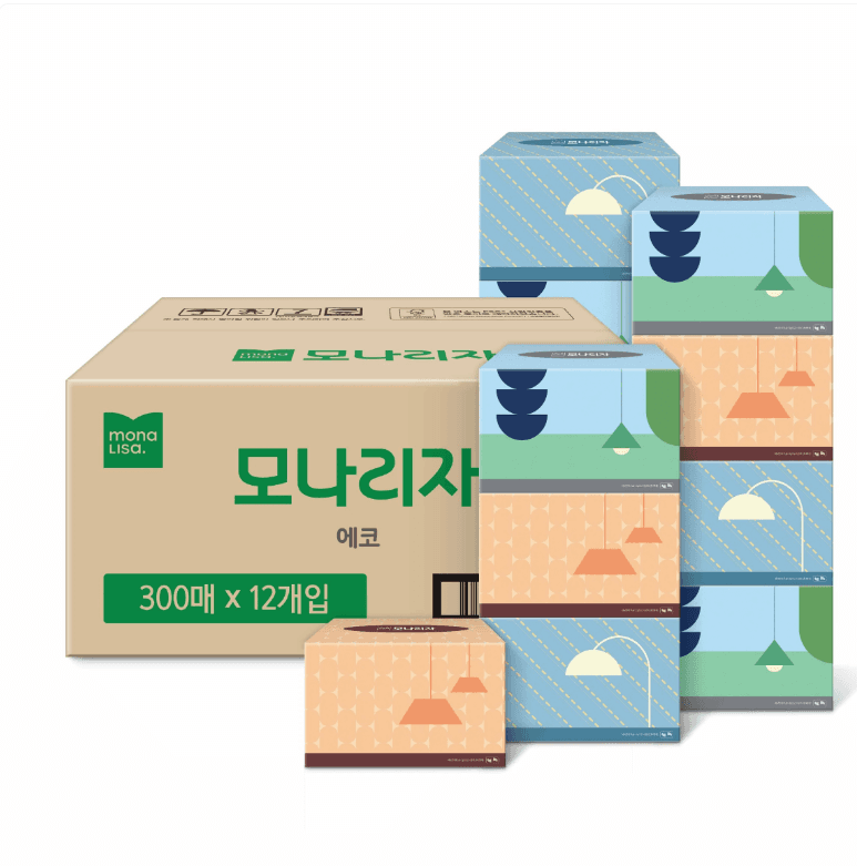 모나리자 에코 미용티슈 300매 12입
