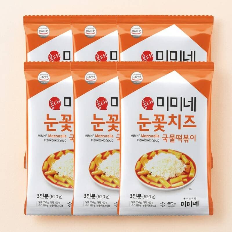 미미네 눈꽃치즈 국물떡볶이 620g 6봉