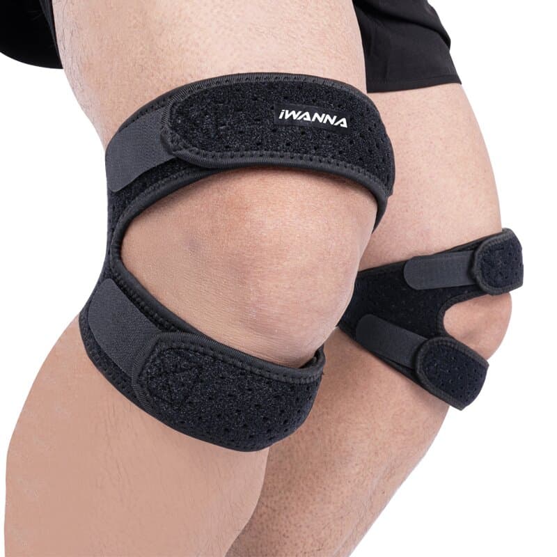 아이워너 Dual Patellar Knee Brace Set (Black, 2pcs)