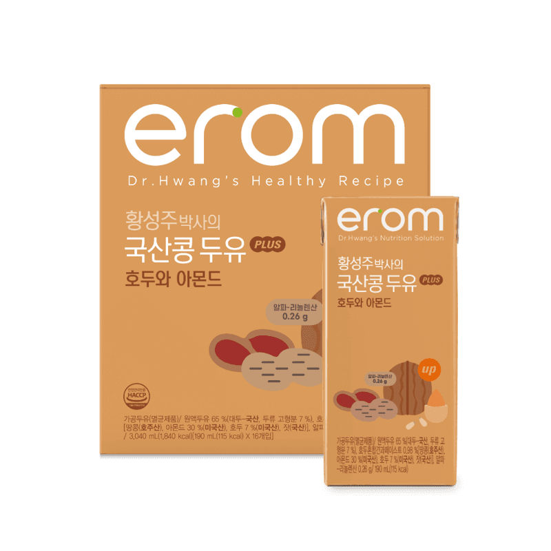 이롬 두유 플러스 호두와 아몬드 190ml 16개