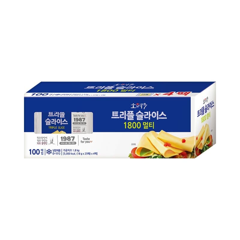 Dongwon Sowanamu Triple Slice Cheese 18g x 100 slices