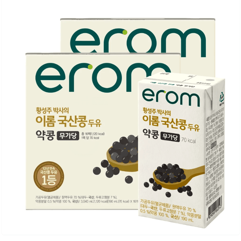 이롬 약콩 무가당 두유 190ml 32개