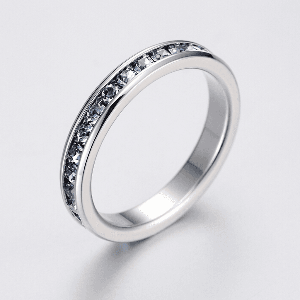 ELLE Swarovski Eternity Ring Vintage Blue