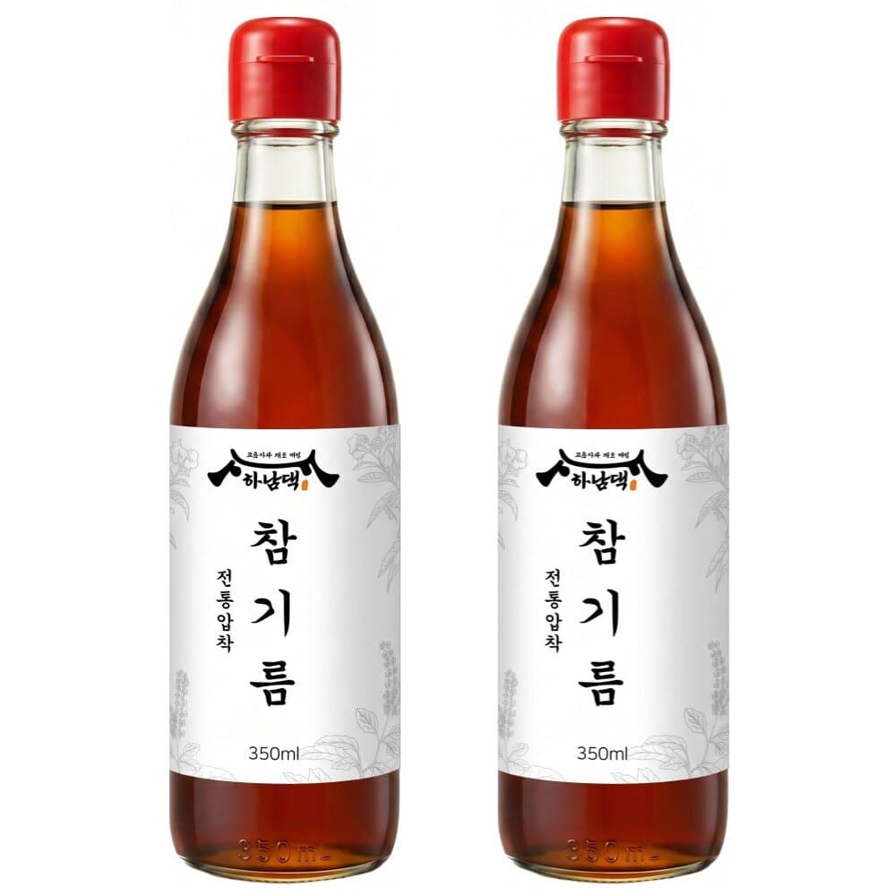 하남댁 전통 참기름 350ml 2병