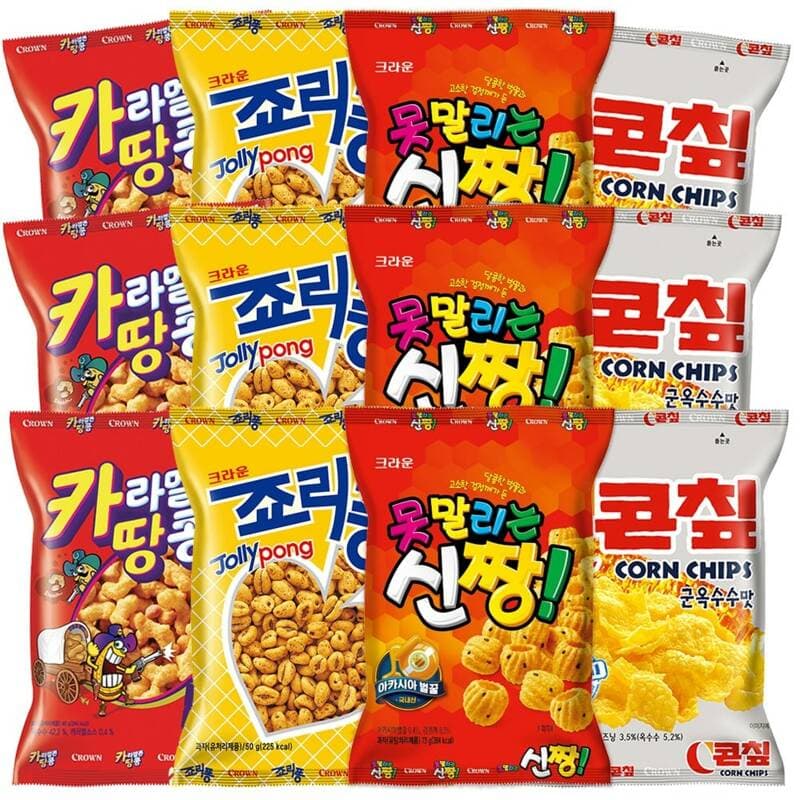 크라운제과 인기스낵모음 12팩