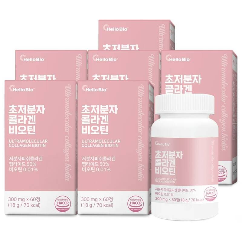 초저분자 콜라겐 비오틴 60정×6개