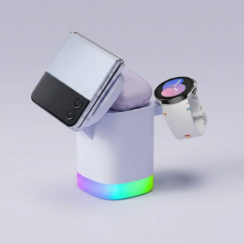 머레이 레인보우 LED 큐브 무선충전기