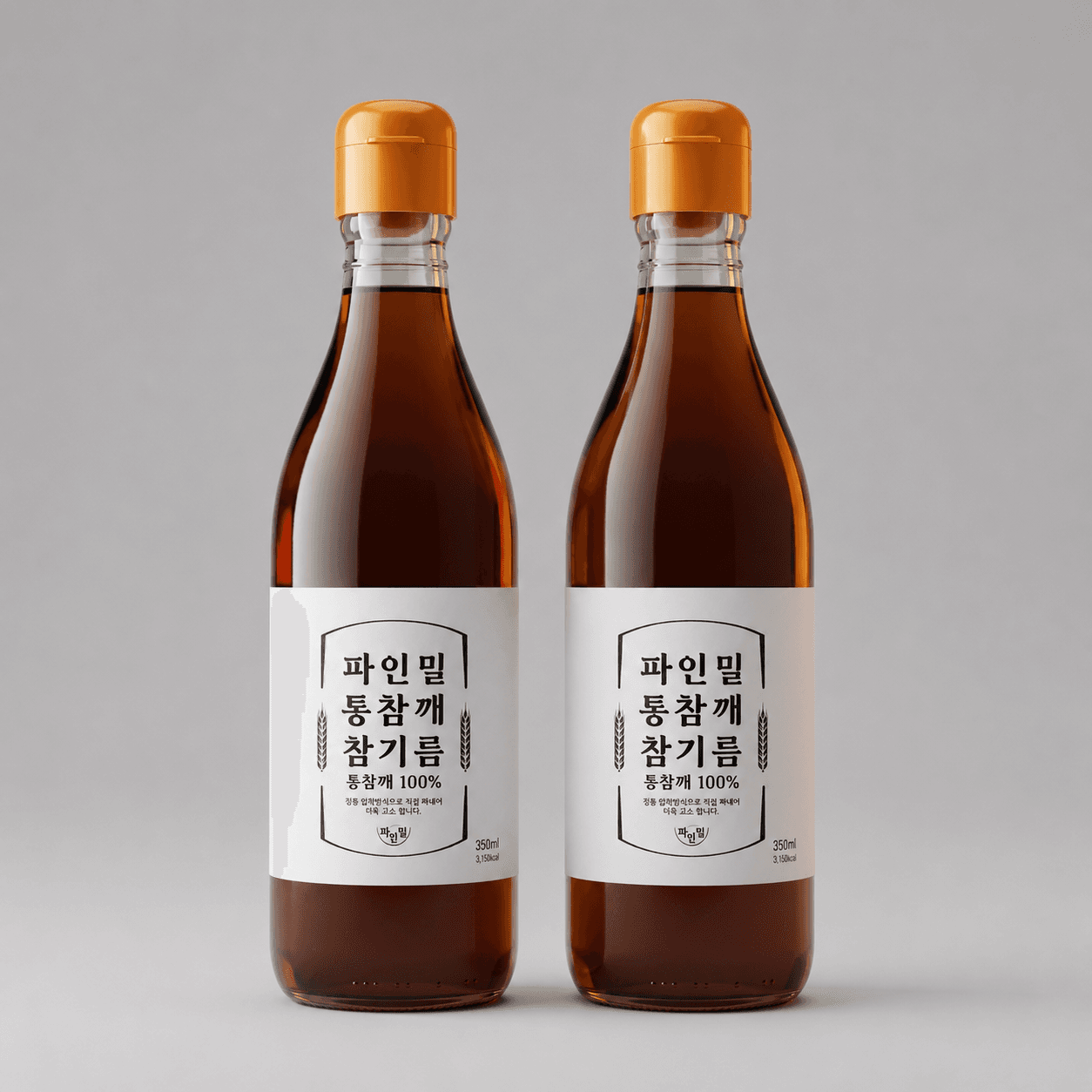 파인밀 통참깨 참기름 350ml 2병