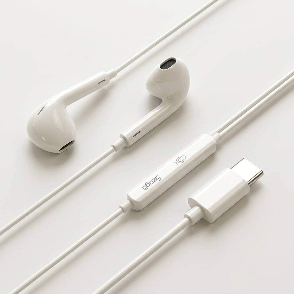 Seoga Wired Earphones USB-C White