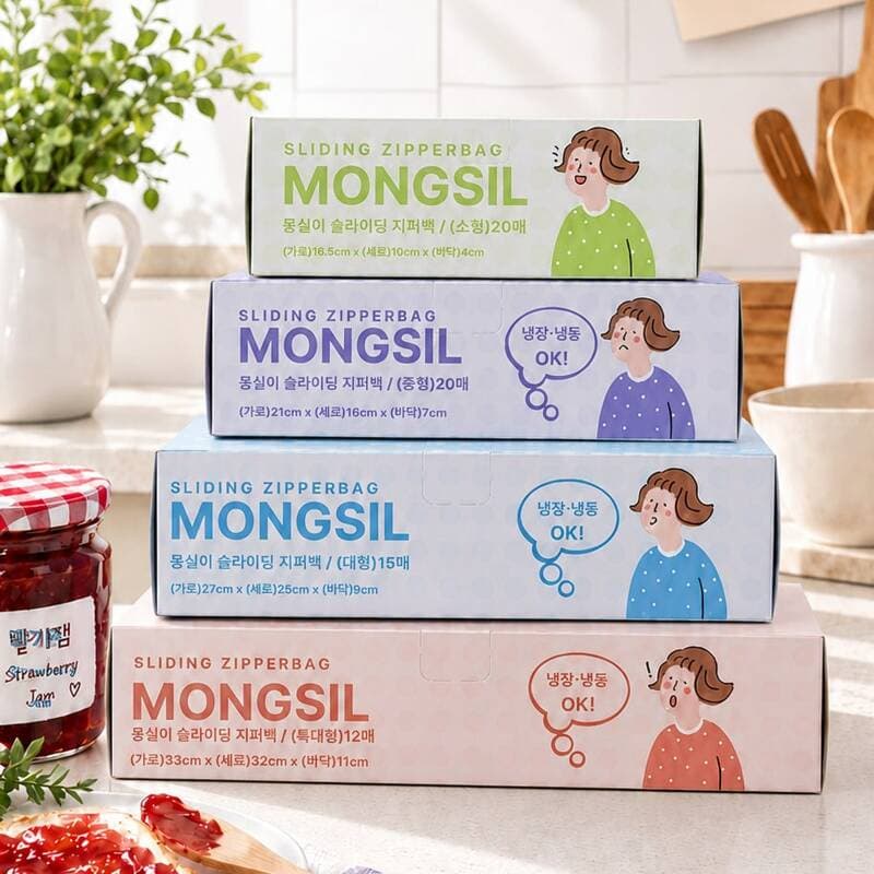바덴하임 몽실이 지퍼백 소+중+대+특대