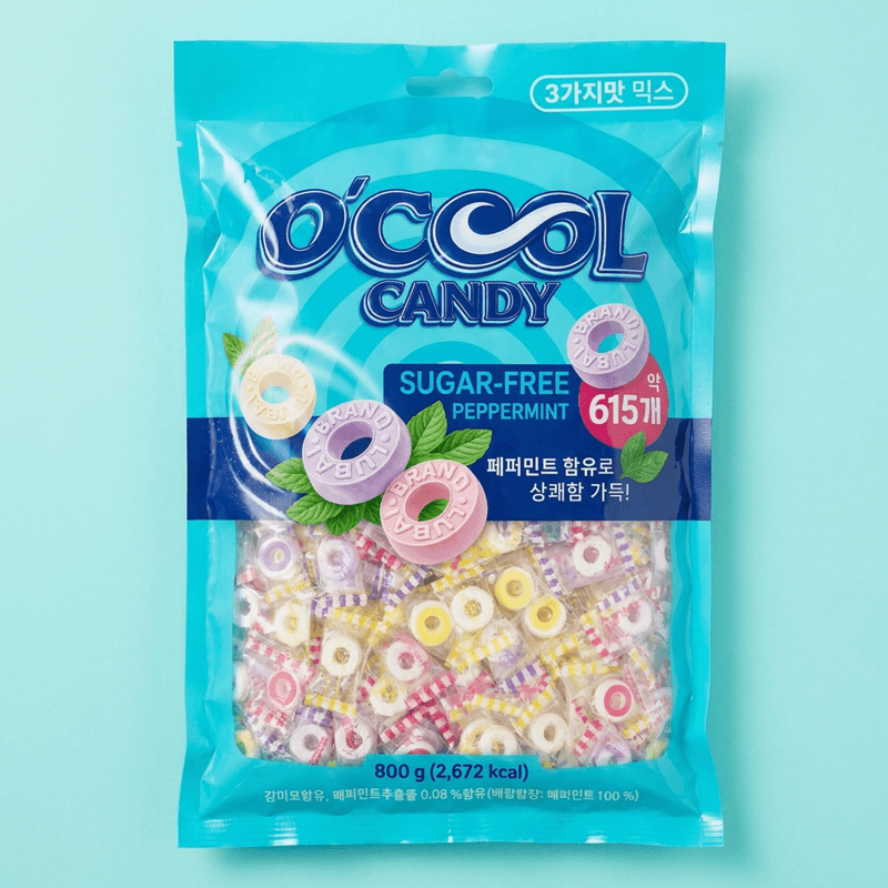 오쿨캔디 무설탕 민트 800g