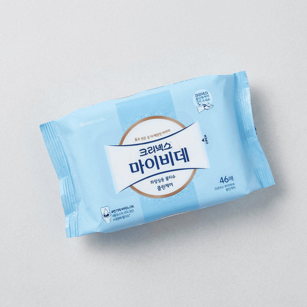 크리넥스 마이비데 클린케어 물티슈