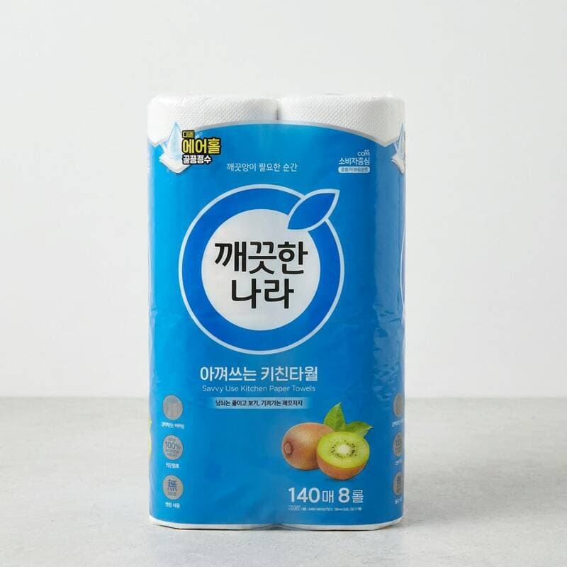 깨끗한나라 아껴쓰는 키친타월 8롤x3팩