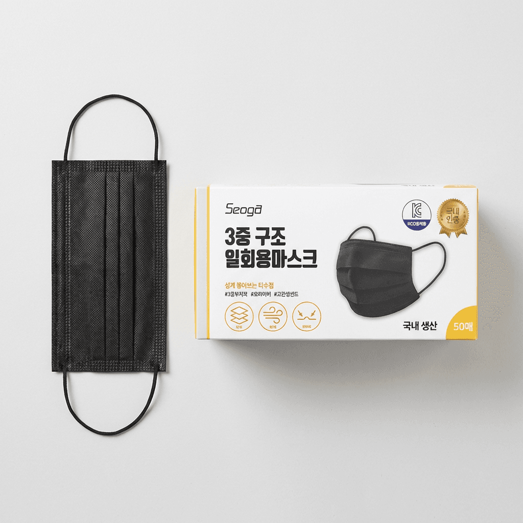 SEOGA Disposable Dental Mask MB Filter Black 100pcs
