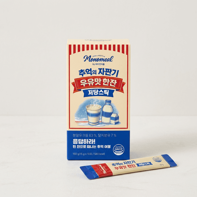 Monomeal Vending Machine Milk Low-Sugar Stick 10ct x 6