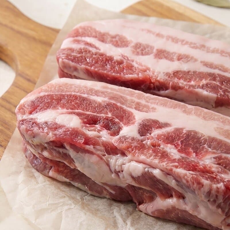파파네정육점 통삼겹살 1kg 2개