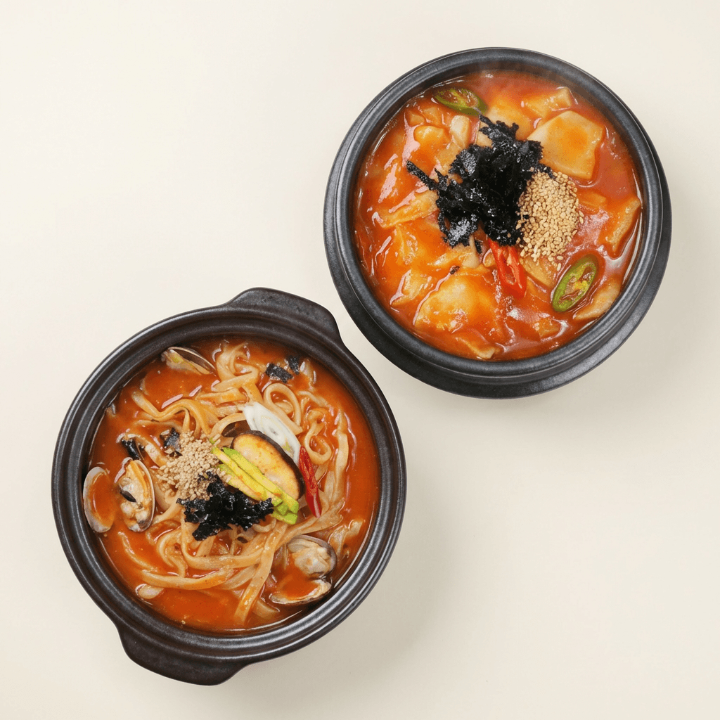Sosorak Jang Kalguksu & Spicy Sujebi Set