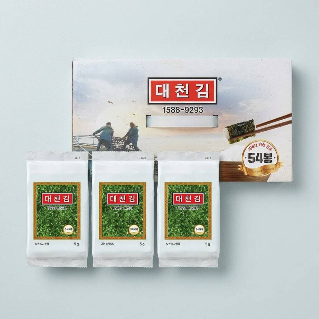 Daecheon Gim Dosirak Seaweed Snack 5g x 54 Packs