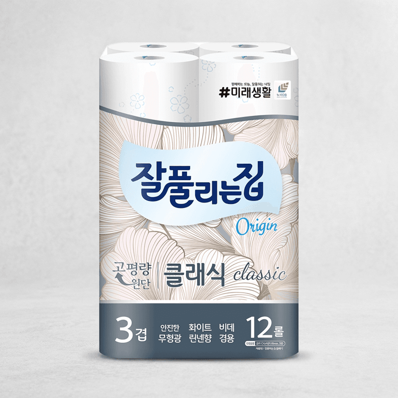 잘풀리는집 클래식 화장지 3겹 12롤