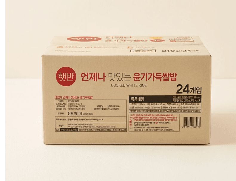 햇반 윤기가득 쌀밥 210g x 24개