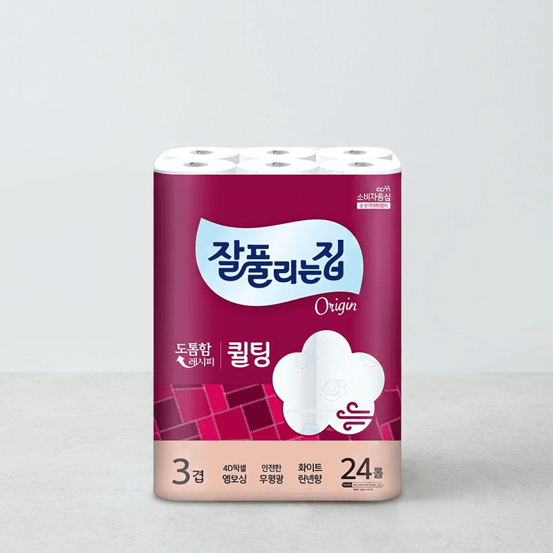 잘풀리는집 퀼팅 화장지 24롤x3팩