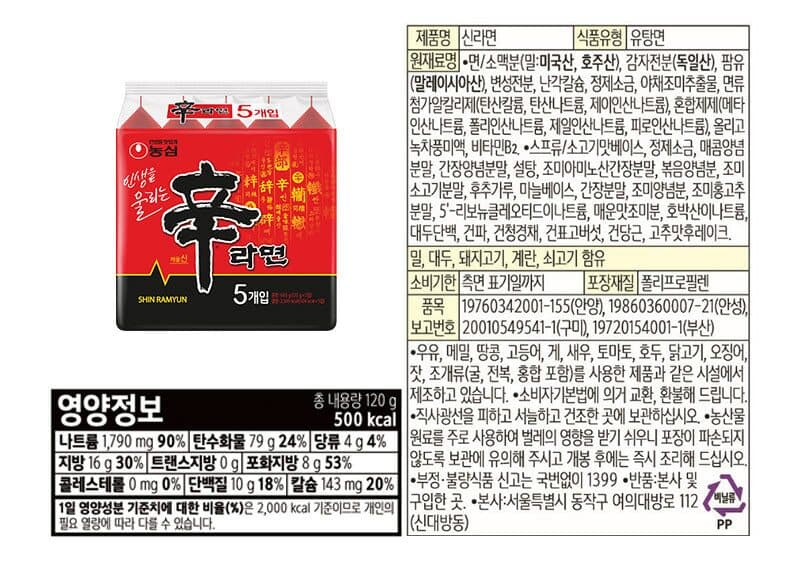 Nongshim Shin Ramyun 120g x 40