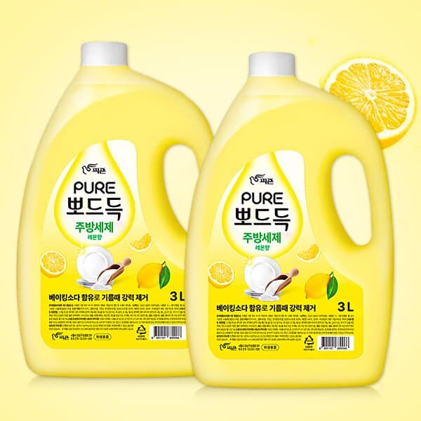 Pigeon Pure Ppodeudeuk Dish Soap 3L 2 packs
