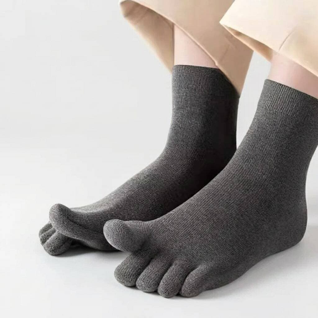 Healthwami Men's Toe Socks 10-Pack Black