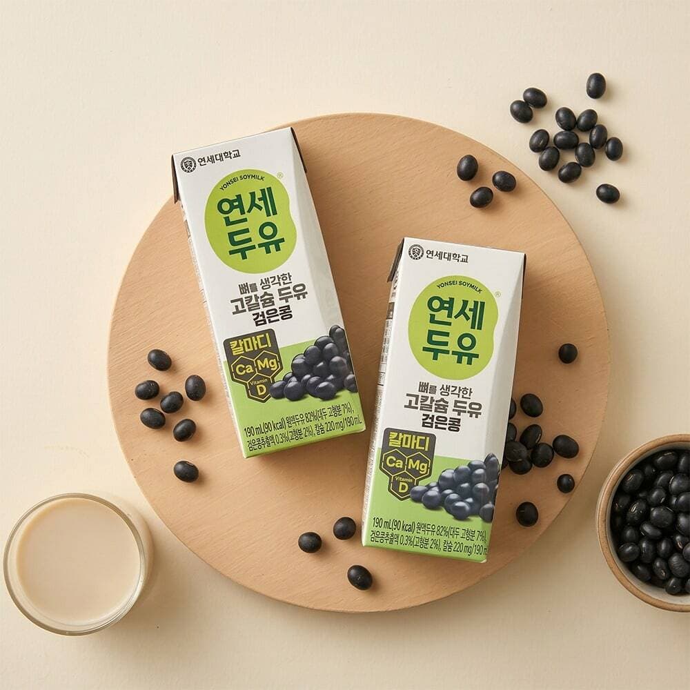 Yonsei Soy Milk High-Calcium Black Soybean 190ml x 48