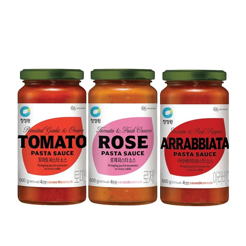 Chungjungwon Spaghetti Sauce 600g 3-Flavor Set