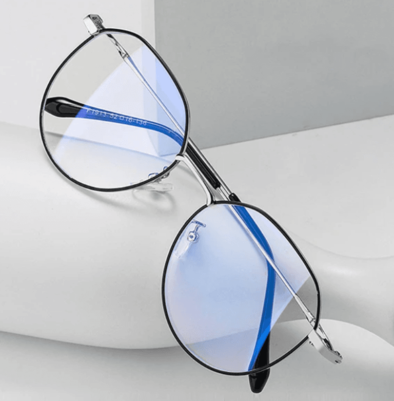 Blue Light Blocking Glasses, Cream Gold