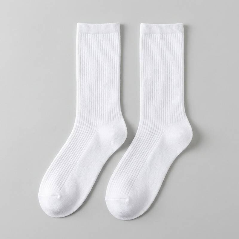 Lulurella Women's Ribbed Crew Socks 5 Pairs