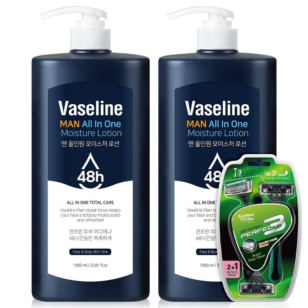 Vaseline Men All-in-One Moisture Lotion 1000ml x 2