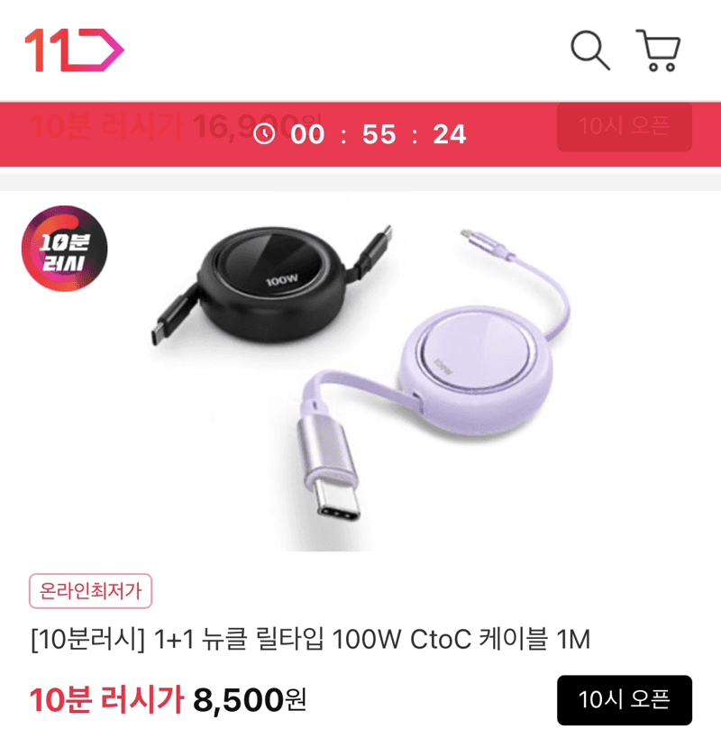 뉴클 100W CtoC 케이블 1M