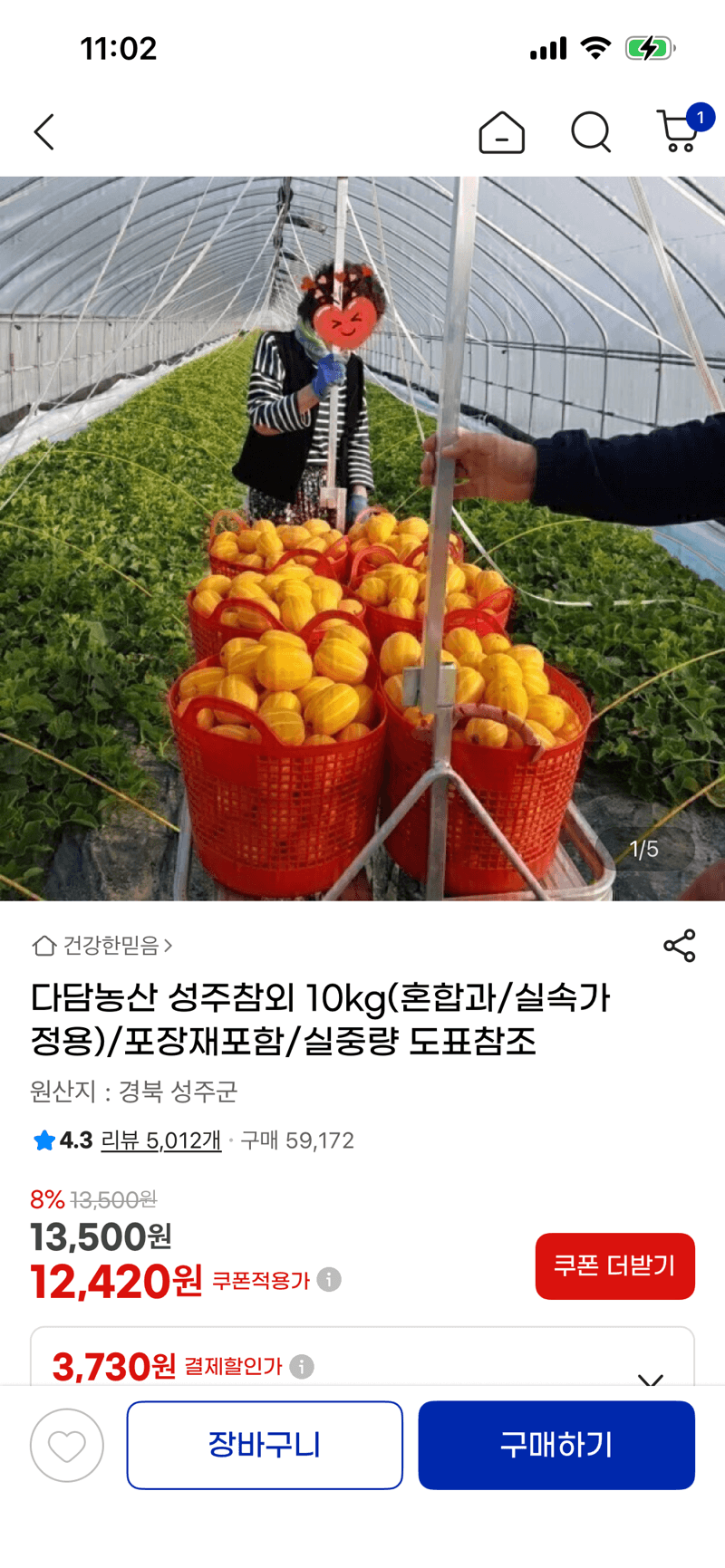 성주참외 10kg