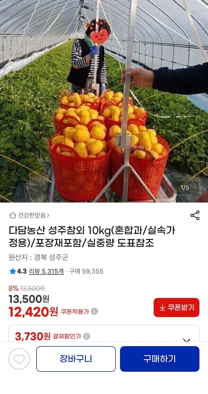 성주참외 10kg