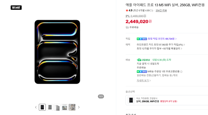 아이패드 프로 13 M5 256GB