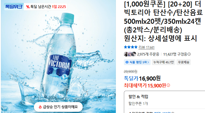더 빅토리아 탄산수 40개