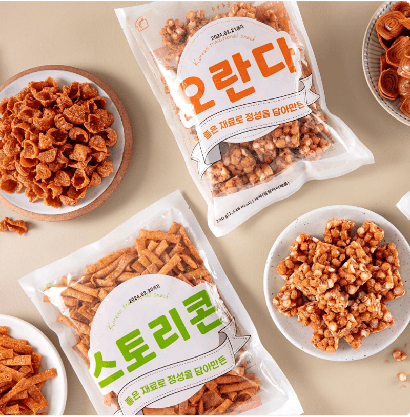 옛날 과자 4종 모음