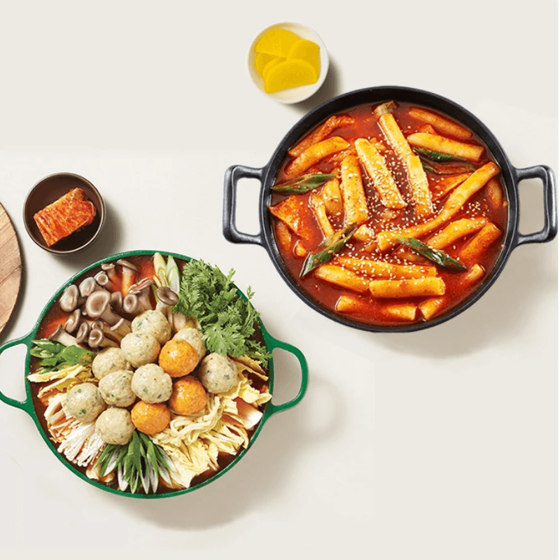 채선당 굴림만두전골+떡볶이