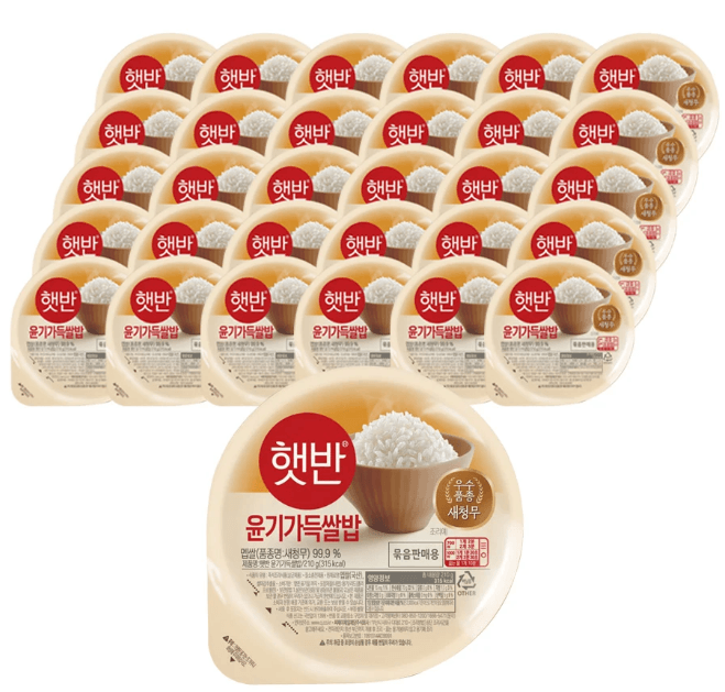 햇반 윤기가득쌀밥 210g 36개