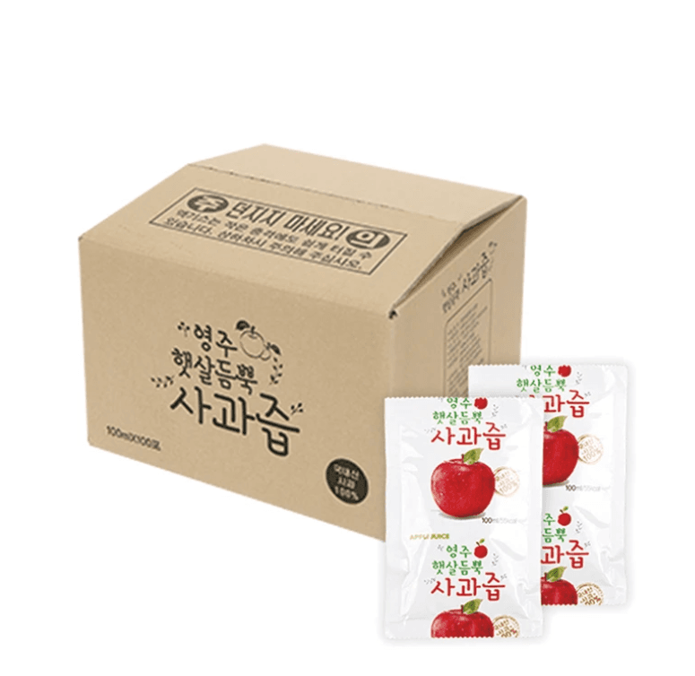 햇살듬뿍 사과즙 100개