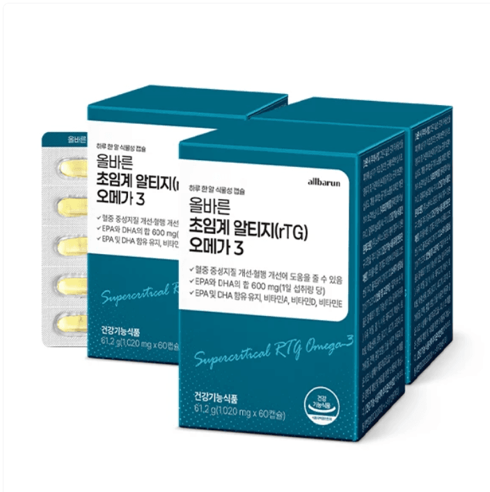 올바른 rTG 오메가3 3박스