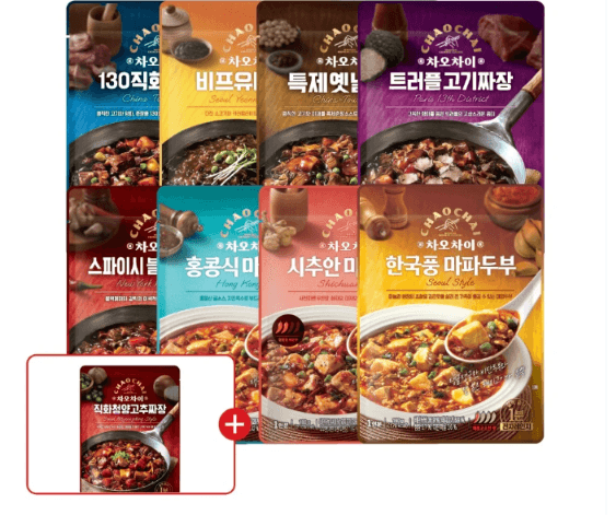샘표 차오차이 짜장+마파두부 8종